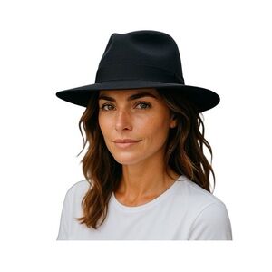 Time And Tru Velvet Band Panama Hat